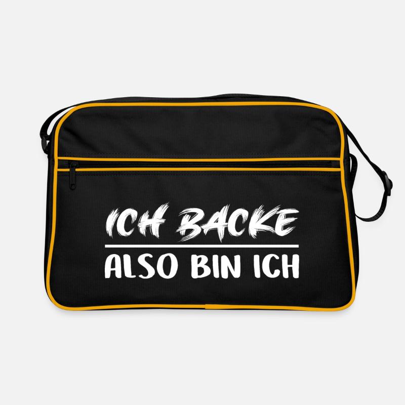 Ich backe also bin ich - Brot backen mein Hobby Retro Tasche