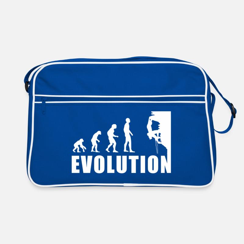 EVOLUTION Klettern Bergsteigen Climbing Geschenk Retro Tasche