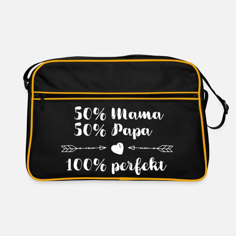 50% Mama + 50% Papa = 100% perfekt Retro Tasche
