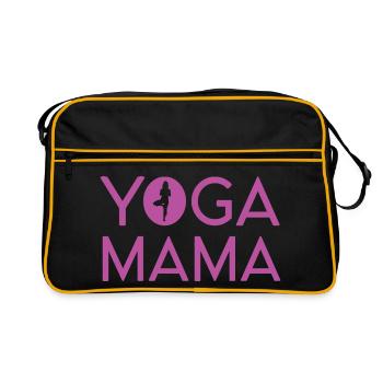Yoga Mama - Idée cadeau yoga - Sac Retro - noir/or - Devant