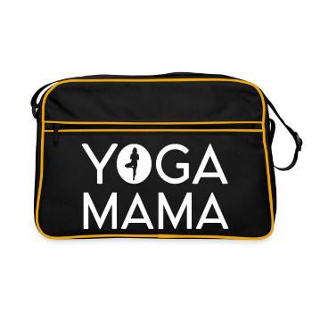 Yoga Mama - Idée cadeau yoga - Sac Retro - noir/or - Devant