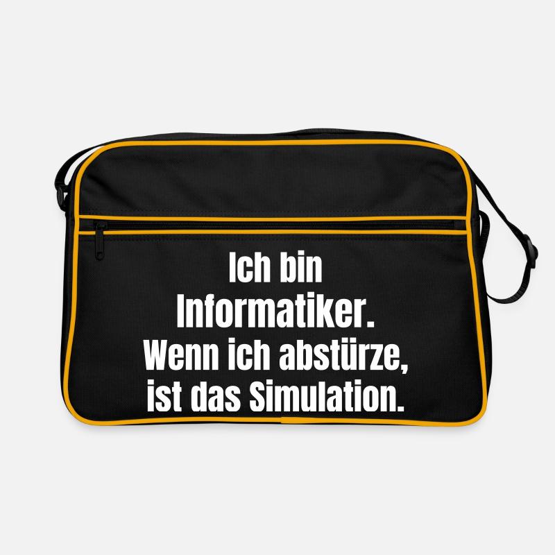 Ich bin Informatiker – Absturz als Simulation Retro Tasche