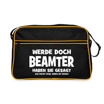 Become a civil servant they said - That makes Sp - Retro Bag - black/gold - Front