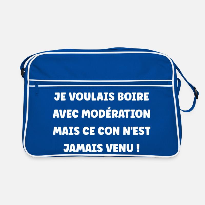 Boire avec Modération  Sac Retro