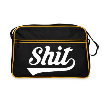 Shit Retro Script - Retro Bag - black/gold - Front