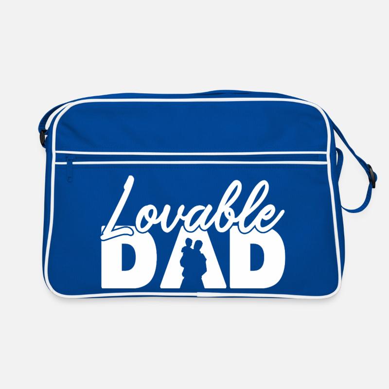 Lovable Dad Aesthetic Typography Fatherhood Retro Bag