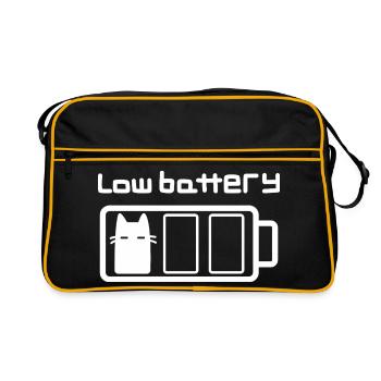 Cat à batterie faible - Sac Retro - noir/or - Devant