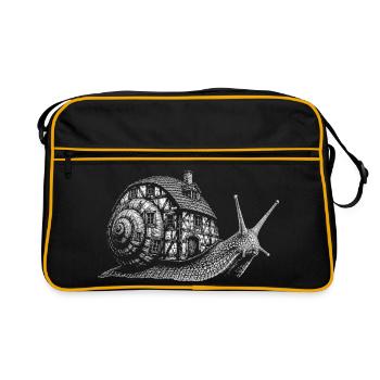 Escargot comestible - Sac Retro - noir/or - Devant