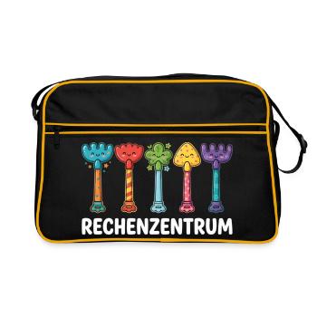 IT Support Glücksrad Service Desk IT Helpdesk Nerd - Retro Tasche - Schwarz/Gold - Vorne