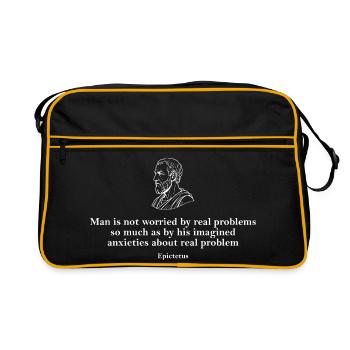 Epictetus Imagined Anxiety - Retro Bag - black/gold - Front