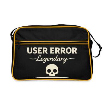 Benutzerfehler Legendärer Schädel - Retro Tasche - Schwarz/Gold - Vorne