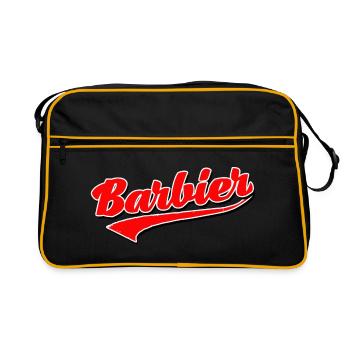 barbier cheveux barbe barbier raser hommes barbier - Sac Retro - noir/or - Devant