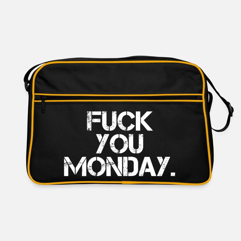 Fick dich Montag Retro Tasche