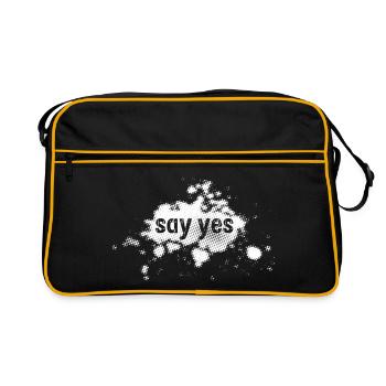 Say Yes Claim - Retro Tasche - Schwarz/Gold - Vorne