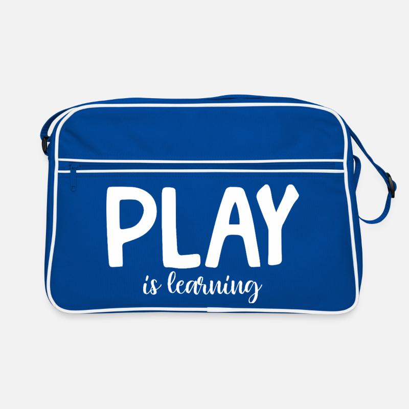 Playing is learning, preschool, preschool, kindergarten Retro Bag