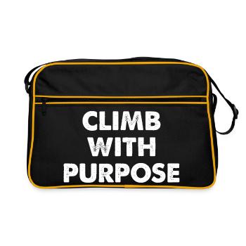 Climb With Purpose - Retro Bag - black/gold - Front