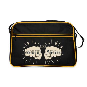 Fight Like a Girl Autonomisation Féministe Poing Design - Sac Retro - noir/or - Devant