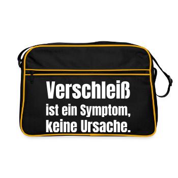 Wear and tear is a symptom - Retro Bag - black/gold - Front