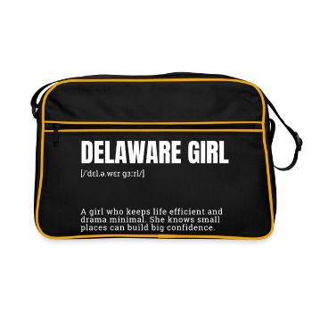 Lettrage des filles du Delaware - Sac Retro - noir/or - Devant