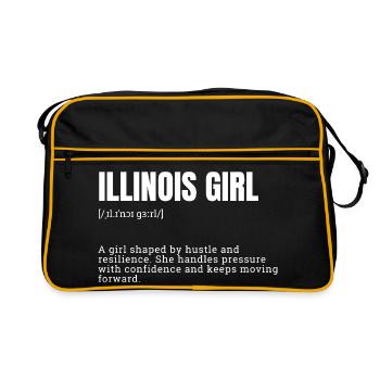 Illinois Girl Hustle Resilience - Retro Bag - black/gold - Front