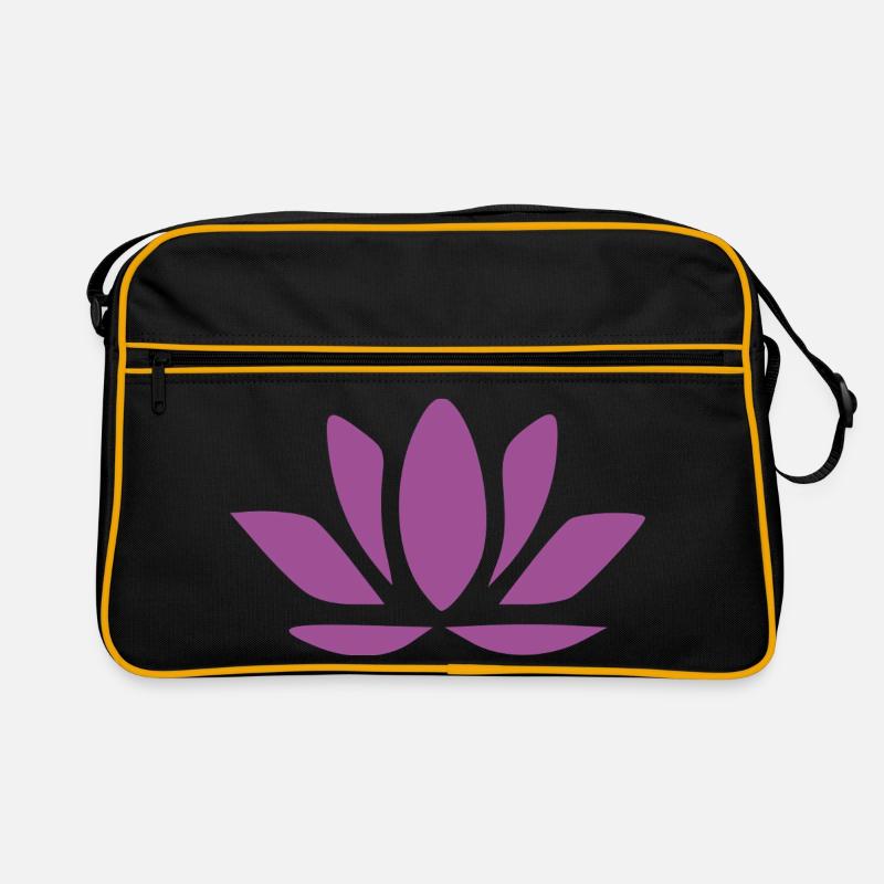 Fleur de lotus Fleur de lotus Fleur de lotus Fleur de violette Fleur de yoga Sac Retro