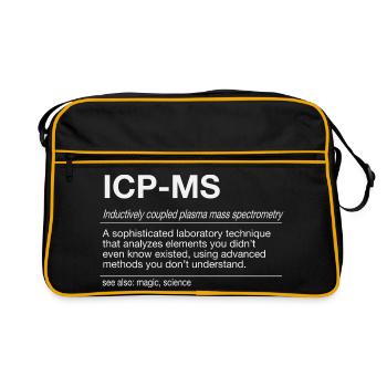 Analyse plasma par spectrométrie de masse ICP-MS - Sac Retro - noir/or - Devant