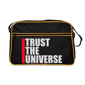 Trust The Universe Spiritual Universe Quote Logo - Retro Bag - black/gold - Front