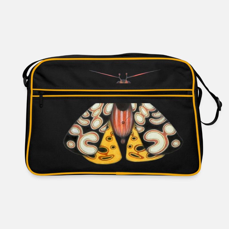 Moth noir et jaune Sac Retro