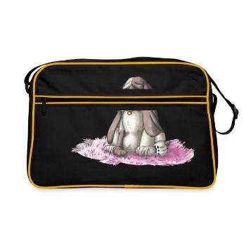 basset hound - Retro Bag - black/gold - Front