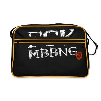 Fuck Mobbing - Retro Tasche - Schwarz/Gold - Vorne