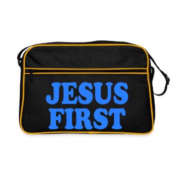 Jesus first - Sac Retro - noir/or - Devant