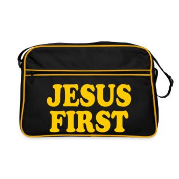 Jesus first - Sac Retro - noir/or - Devant