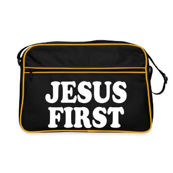 Jesus first - Sac Retro - noir/or - Devant