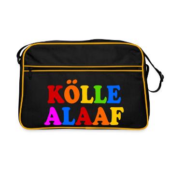 Kölle alaaf - Retro Tasche - Schwarz/Gold - Vorne