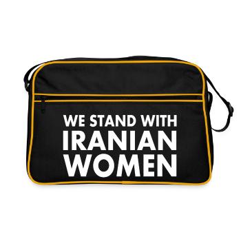 We stand with iranian women - Sac Retro - noir/or - Devant