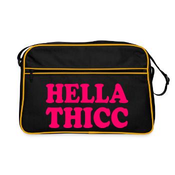 hella thicc - Retro Bag - black/gold - Front