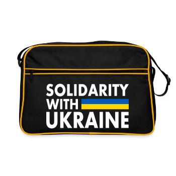 Solidarity with ukraine - Sac Retro - noir/or - Devant