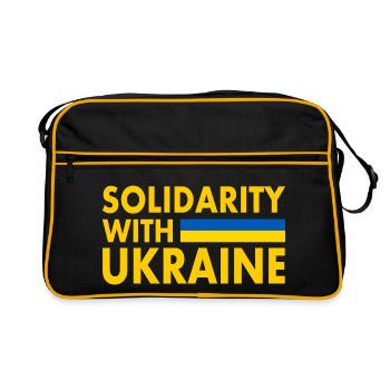 Solidarity with ukraine - Sac Retro - noir/or - Devant