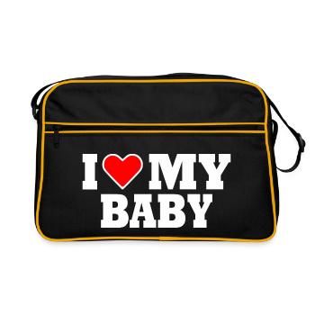 I love my baby - Sac Retro - noir/or - Devant
