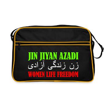 jin jiyan azadi women life freedom - Sac Retro - noir/or - Devant