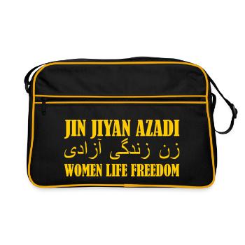 Women life freedom jin jiyan azadi - Sac Retro - noir/or - Devant