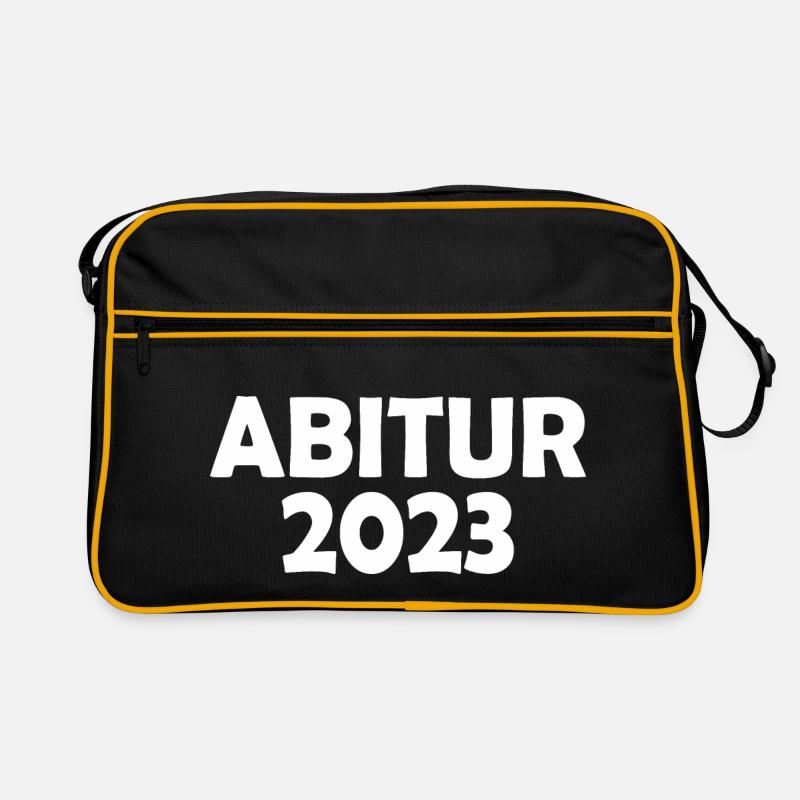 Abitur 2023 - Retro Tasche - Schwarz/Gold