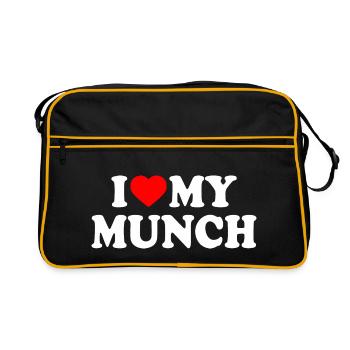 I love my munch - Retro Bag - black/gold - Front