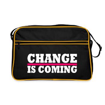 Change is coming - Retro Bag - black/gold - Front