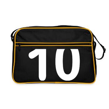 10 - Retro Tasche - Schwarz/Gold - Vorne