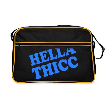 hella thicc - Retro Bag - black/gold - Front