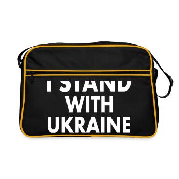 I stand with ukraine - Sac Retro - noir/or - Devant