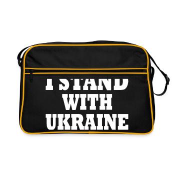I stand with ukraine - Sac Retro - noir/or - Devant