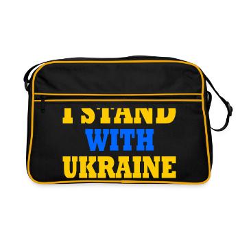 I stand with ukraine - Sac Retro - noir/or - Devant