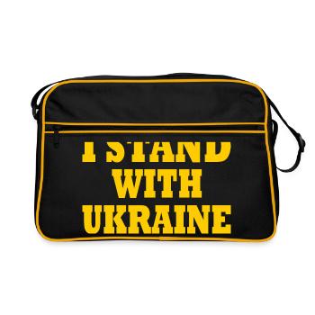I stand with ukraine - Sac Retro - noir/or - Devant